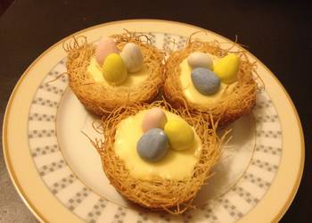 Fast Cooking Methods Kataifi Cheesecake Nests Very Delicious