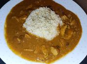 Una foto de pollo al curry thermomix