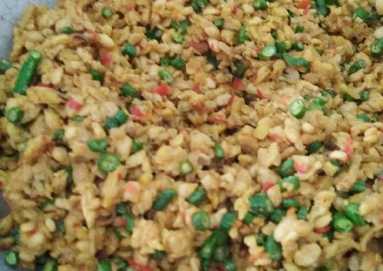 Cara mudah Membuat Orek Tempe Kacang Panjang, Sempurna