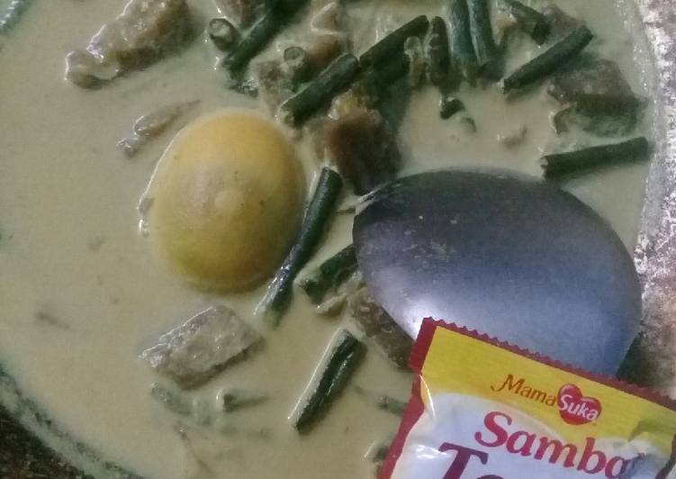 Lodeh terong kacang panjang+sambel terasi