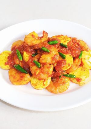 Foto resep Udang Tofu Balado Ala Pagi Sore