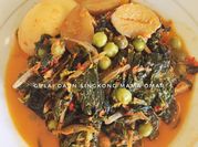 Gambar gulai jengkol daun ubi