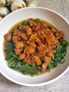 Foto resep Kangkung Cah Ayam