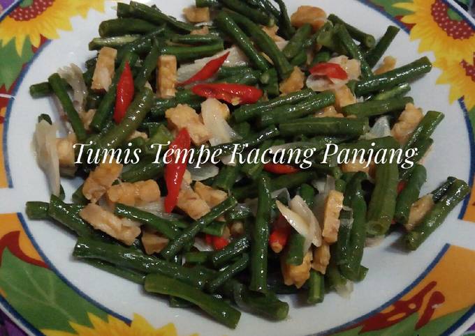 Tumis Tempe Kacang Panjang