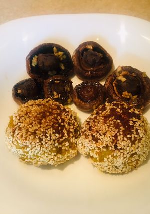 Фото Пп рисовые шарики в кунжуте запечённые в духовке.