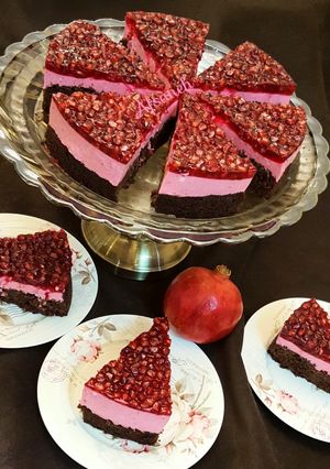 عکسی از دستور چیزکیک انار