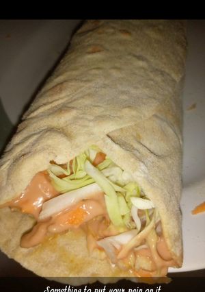 A picture of Chicken shawarma.