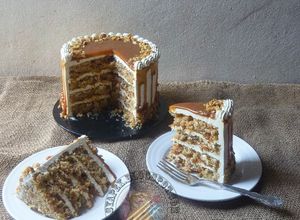 Gambar Kek Carrot Walnut Caramel
