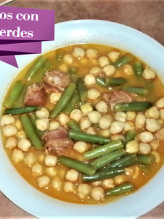 Una foto de Garbanzos con Judías verdes en 15 minutos. (Rápido y fácil)