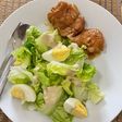 Chicken Leg Teriyaki & Simple Caesar Salad