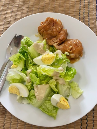 Langkah Gampang Membuat Resep Chicken Leg Teriyaki &amp; Simple Caesar Salad yang Bisa Manjain Lidah Anti Ribet, Lezat