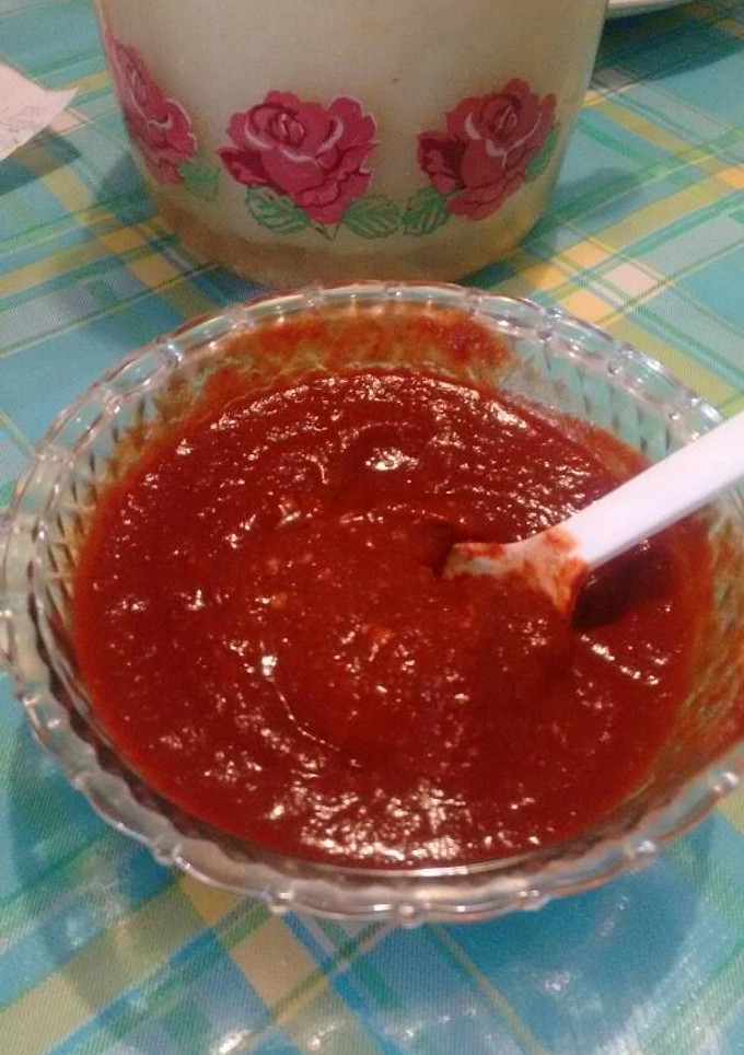 Una foto de Salsa roja de tres chiles