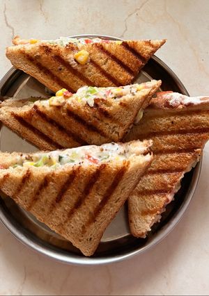 A picture of Vegetable Mayo Grill Sandwich.