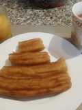 Porras en Freidora de Aire o Tostador y chocolate a la taza