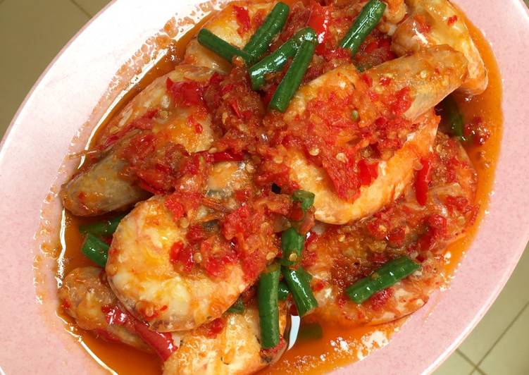 Resep Bumbu Dapur Udang sambal kacang panjang