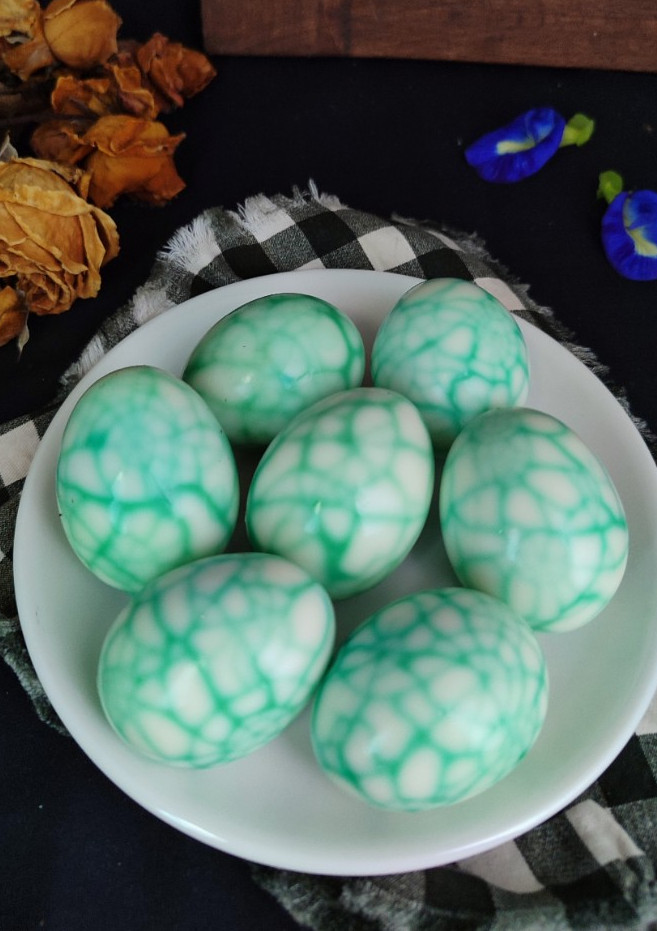 Foto resep Telur Pindang Marble Bunga Telang