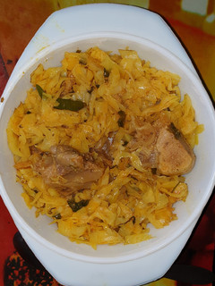 A picture of Boiled beef and cabbage soup.