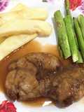 สเต็กหมู หม้อไร้น้ำมัน