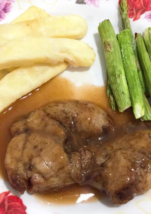 รูปของ สเต็กหมู หม้อไร้น้ำมัน