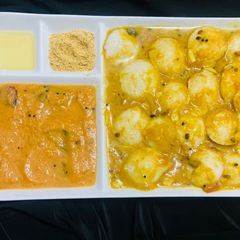 A picture of Mini idli sambar plater.
