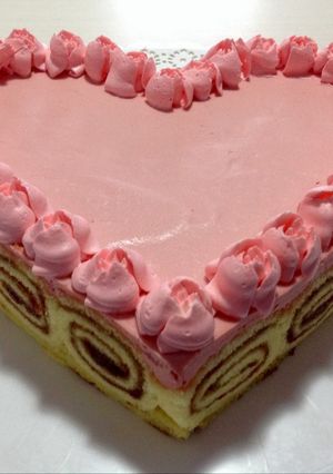 Una foto de Torta Bavaroise de Frutillas fácil