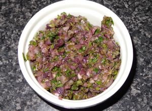 Una foto de Salsa de chimichurri tapenade