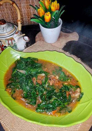 Foto resep Tumis Daun Ubi Ketela Cumi Asin