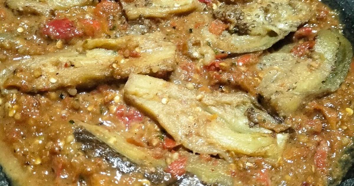 Resep Terong Sambal Kacang Rasanya Maknyus