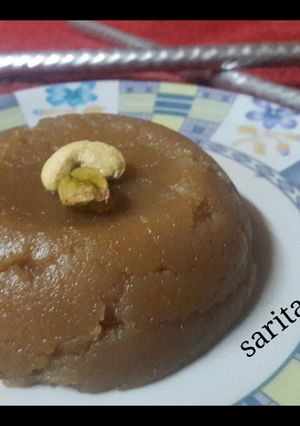 कडा प्रसाद /गव्हा च्या पिठा चा शिरा (kada prasad recipe in marathi) रेसिपी चे मुख्य फोटो 