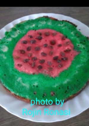عکسی از دستور ژلو کیک هندوانه
