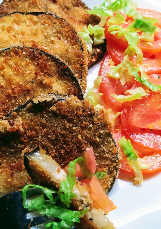 Una foto de Milanesas de Berenjenas Sin Tacc