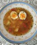 Куриный суп с яичной лапшой