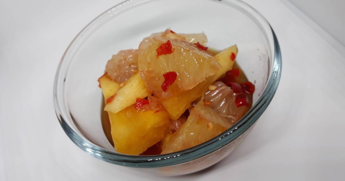 Resep Rujak Nanas Pomelo oleh Helda Apriyana Cookpad