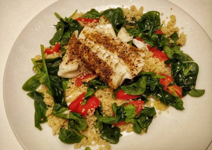 cod with quinoa salad recipe by milan bárta cookpad