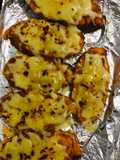 Tiger baton with pesto and cheese
