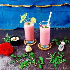 A picture of Amritsari Rose Lassi.