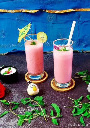 A picture of Amritsari Rose Lassi.