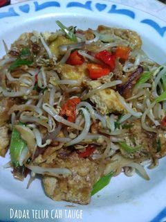 Foto resep Dadar telur cah tauge