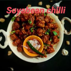 A picture of Soyabean chilli.