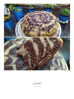 عکسی از دستور کیک زبرا بدون فر
