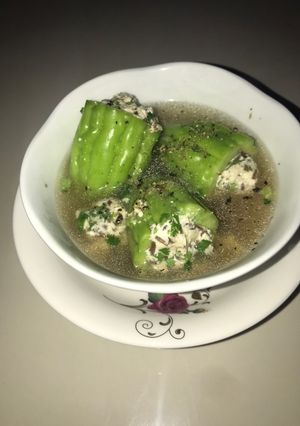 Hình của món Khổ qua nhồi đậu hủ.