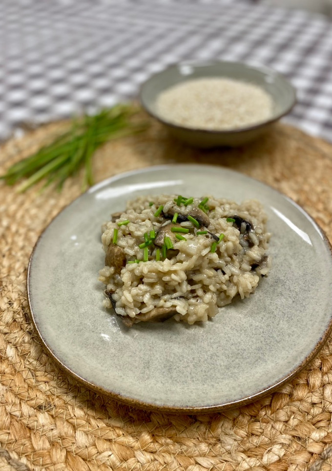 Una foto de Risotto de champiñones