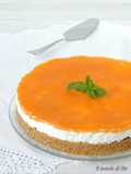 Cheesecake di pesche con ricotta