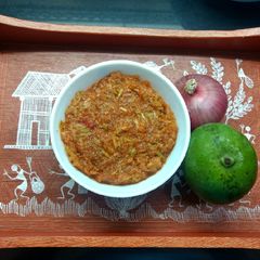 A picture of Sweet and sour Raw mango dip.