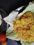 Vegetable khichdi sizzler