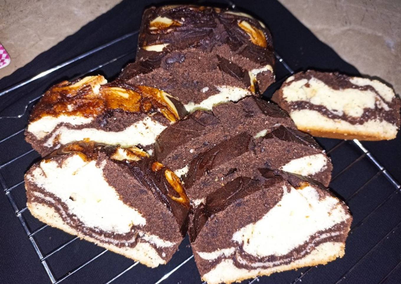 Marble tea cake without oven