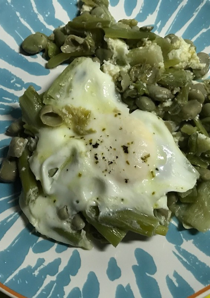 Una foto de Faves sacsades (habas agitadas) vegetarianas, de València