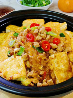 肉末豆腐粉絲煲 的食譜成品照片
