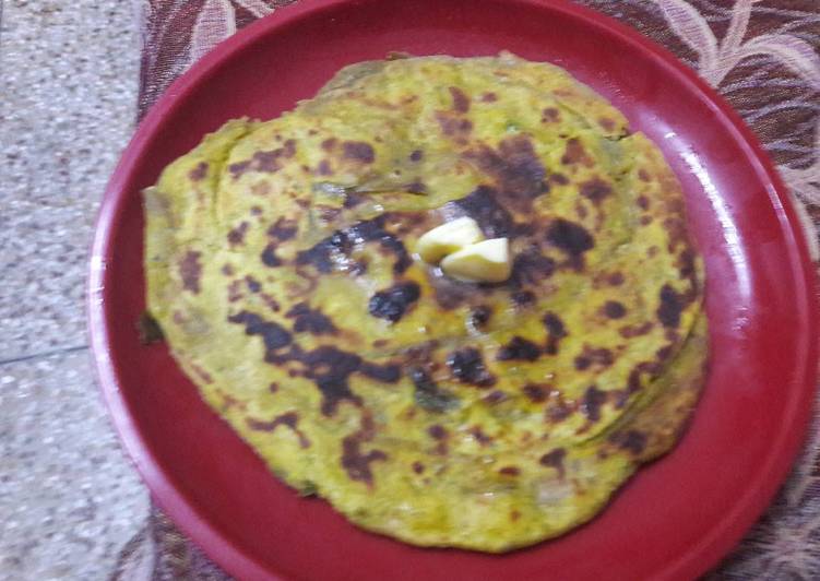 Recipe of Speedy Methi besan ka missa lacha Parantha.