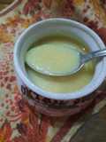 Sopa de sémola (Vitina) con queso crema